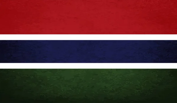 Gambische Grunge Flagge Vektorillustration Grunge Effekt Lässt Sich Leicht Reinigen — Stockvektor
