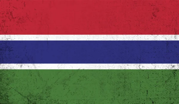 Gambian Grunge Flag Vektorová Ilustrace Grunge Efekt Lze Snadno Vyčistit — Stockový vektor