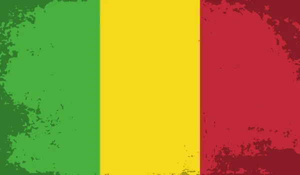 Drapeau Style Grunge Guinée Sur Fond Transparent — Image vectorielle