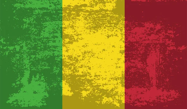 Drapeau Style Grunge Guinée Sur Fond Transparent — Image vectorielle