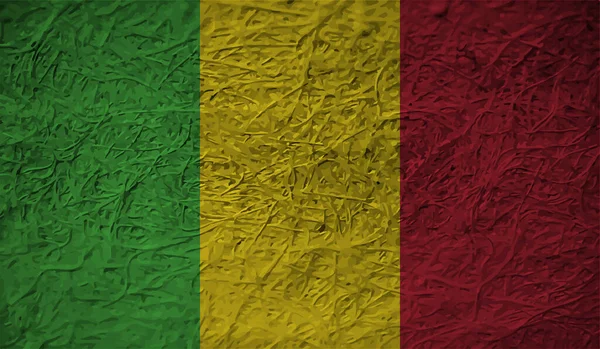 Гранж Флаг Гвинеи Прозрачном Фоне — стоковый вектор