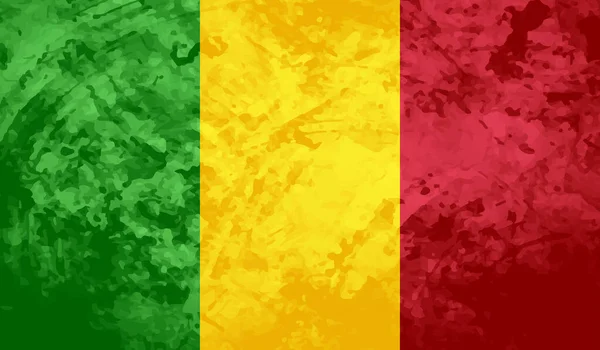Bandera Estilo Grunge Guinea Sobre Fondo Transparente — Vector de stock