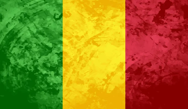 Drapeau Style Grunge Guinée Sur Fond Transparent — Image vectorielle