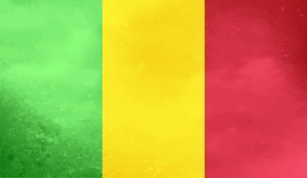 Прапор Гвінеї Стилі Гранджу Прозорому Тлі — стоковий вектор