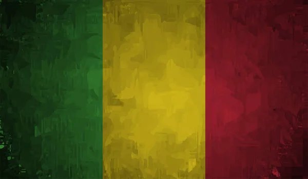 Drapeau Style Grunge Guinée Sur Fond Transparent — Image vectorielle