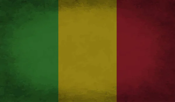 Flaga Gwinei Stylu Grunge Przejrzystym Tle — Wektor stockowy