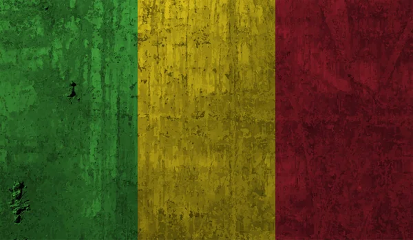 Grunge Stil Flagga Guinea Transparent Bakgrund — Stock vektor