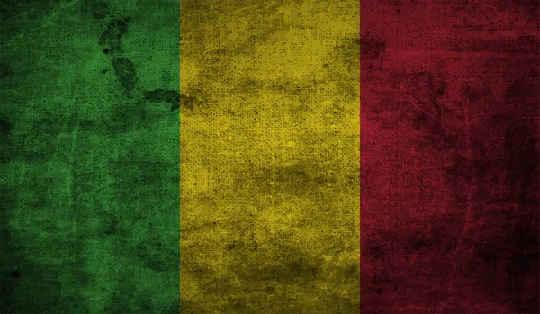 Drapeau Style Grunge Guinée Sur Fond Transparent — Image vectorielle