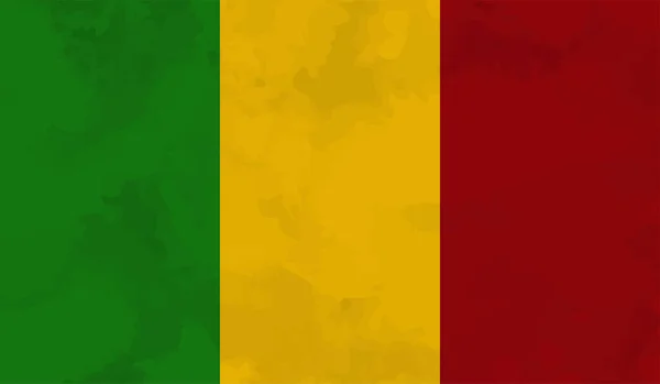 Гранж Флаг Гвинеи Прозрачном Фоне — стоковый вектор