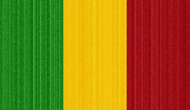 Şeffaf bir arkaplanda Gine 'nin Grunge tarzı bayrağı