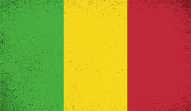 Şeffaf bir arkaplanda Gine 'nin Grunge tarzı bayrağı