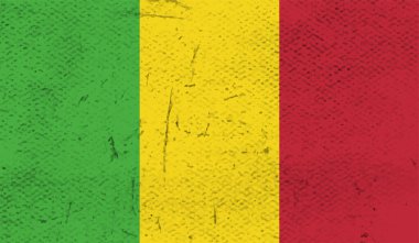 Şeffaf bir arkaplanda Gine 'nin Grunge tarzı bayrağı