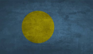 Palau ulusal bayrağı grunge tarzında oluşturuldu