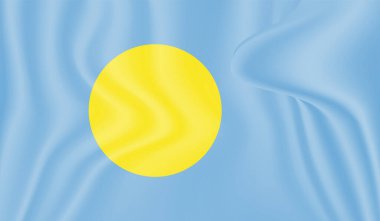 Palau ulusal bayrağı grunge tarzında oluşturuldu