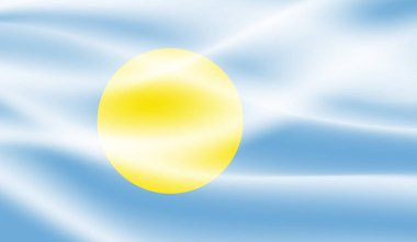 Palau ulusal bayrağı grunge tarzında oluşturuldu