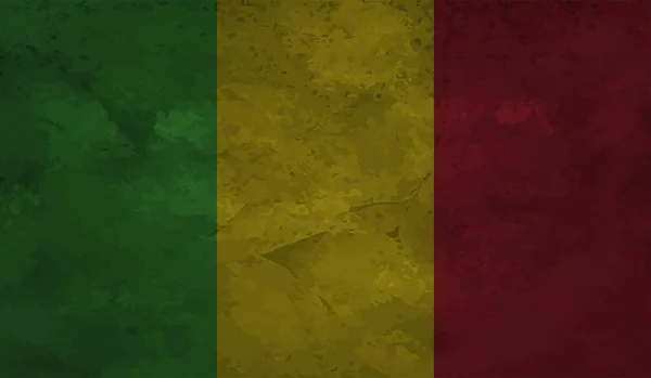 Drapeau Style Grunge Guinée Sur Fond Transparent — Image vectorielle