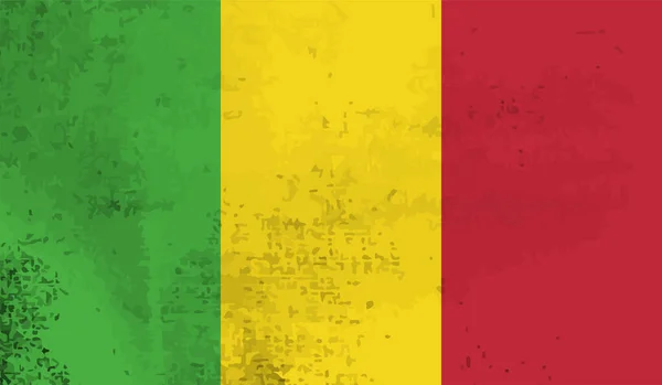 Drapeau Style Grunge Guinée Sur Fond Transparent — Image vectorielle