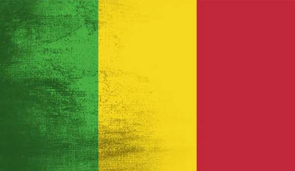 Grunge Achtige Vlag Van Guinee Een Transparante Achtergrond — Stockvector