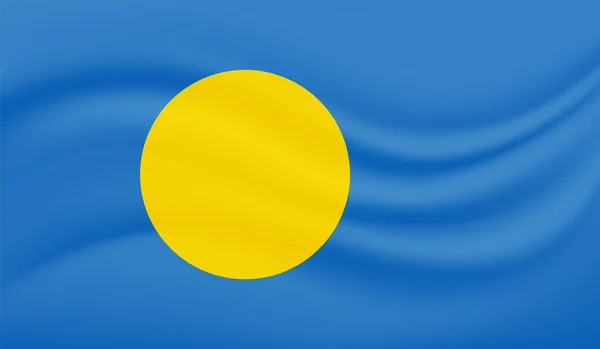 Palau National Flag Created Grunge Style — Stock Vector