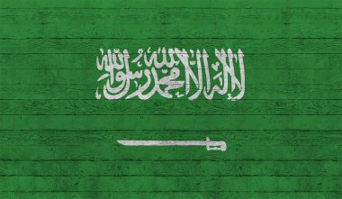 Suudi Arabistan bayrağı sallanan grunge desenli. Vektör arkaplanı.