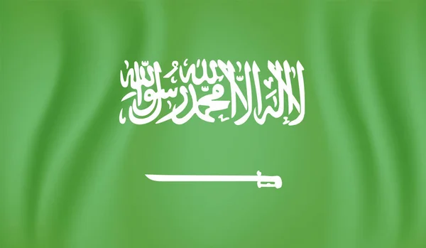 Saoedi Arabië Vlag Met Golvende Grunge Textuur Vectorachtergrond — Stockvector