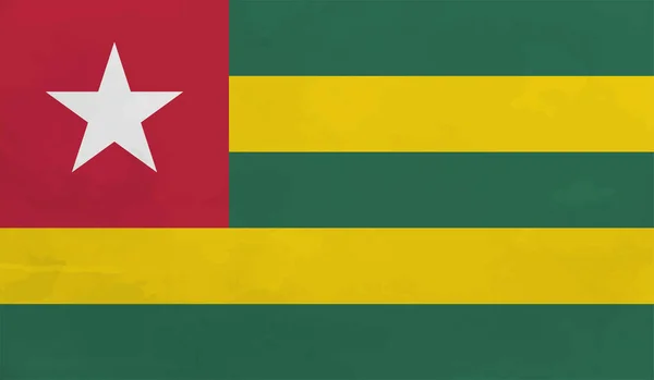 Σημαία Τόγκο Κυματιστή Υφή Grunge Ιστορικό Διανύσματος — Διανυσματικό Αρχείο