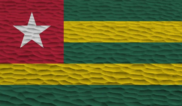 Bandera Togo Con Textura Grunge Ondulante Fondo Vectorial — Archivo Imágenes Vectoriales