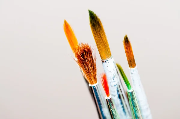 Paints and brushes — Stock Photo, Image