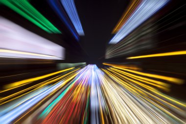 Renkli hız ışık yollar etkisi - hız kavramı zoom