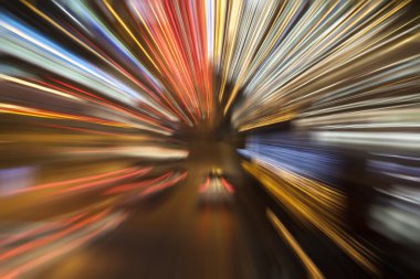 Renkli hız ışık yollar etkisi - hız kavramı zoom