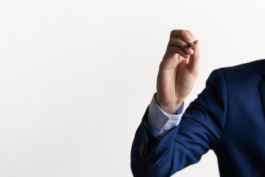 İşadamı el yazma ve çizim tutumu hakkında