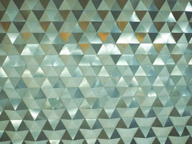 Gümüş düşük Poli geometrik arka plan buruşuk üçgen tarzı