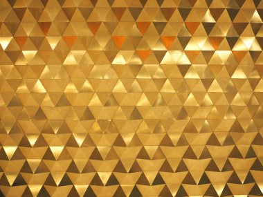 Altın sarı düşük Poli geometrik arka plan buruşuk üçgen tarzı