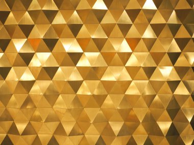 Altın sarı düşük Poli geometrik arka plan buruşuk üçgen tarzı