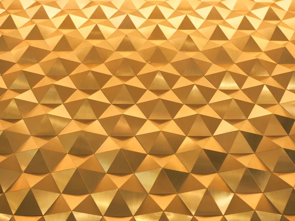 Gouden gele laag poly geometrische abstracte achtergrond in reliëf driehoekige en veelhoekstijl — Stockfoto