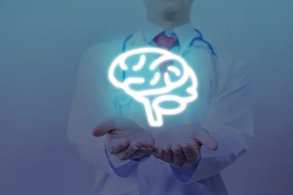Doktor iki elle sanal parlayan beyin gösterilen