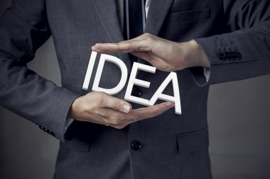 Kelime 'Fikir' işadamı avuç