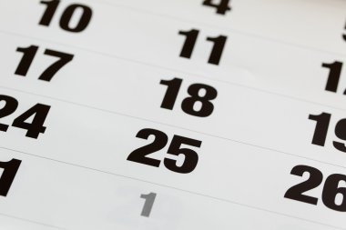 boş bir takvim tarihleri. Daire eklemek için hazır ya da Tercihli 