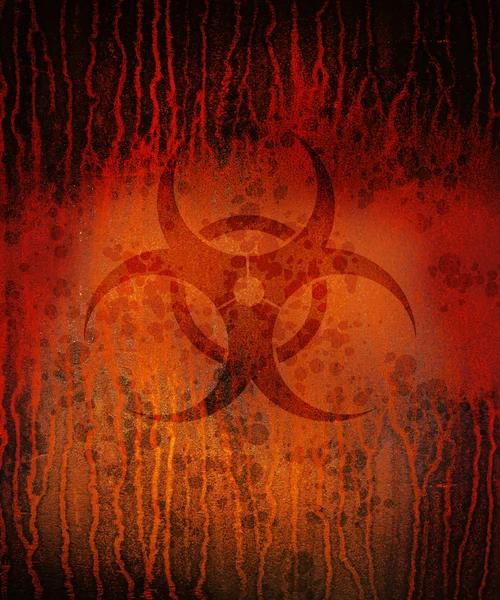 Biohazard rusty square — Stock Photo, Image