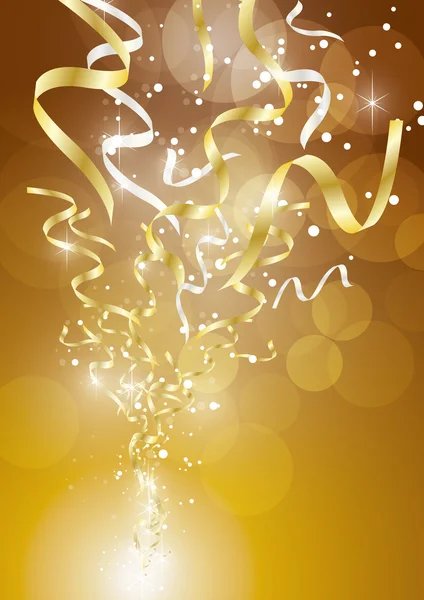 Ribbons explode gold 2 — Stock Photo, Image