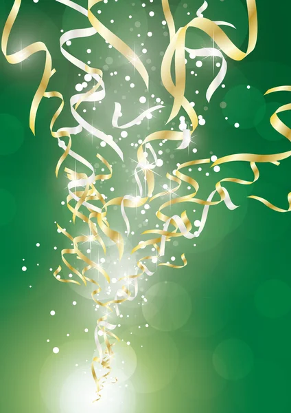 Ribbons explode green 2 — Stock Photo, Image