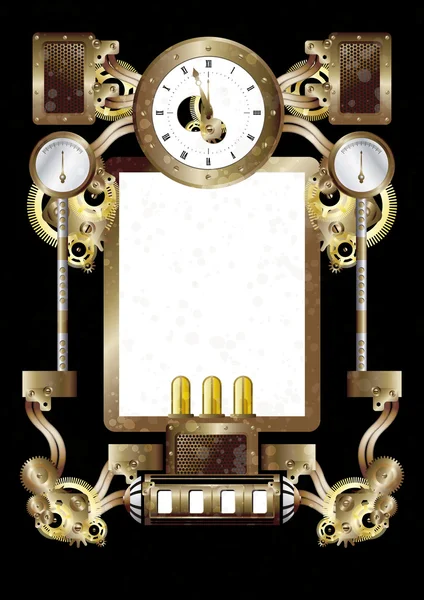 Steampunk panel 1a4 — Stock Vector