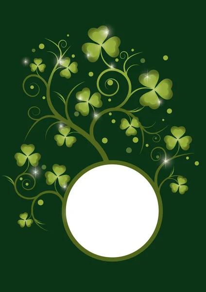 St pat curly frame 4green — Stock Vector