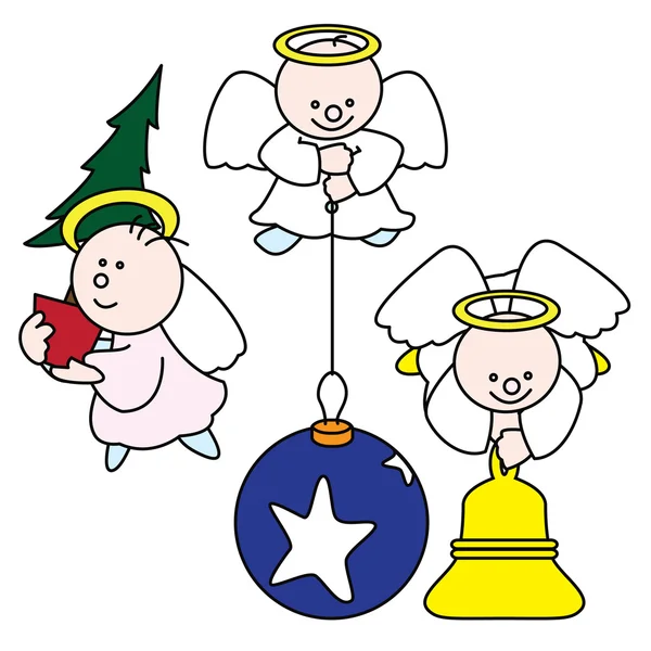 Cute little angels 2009d — Stock Vector