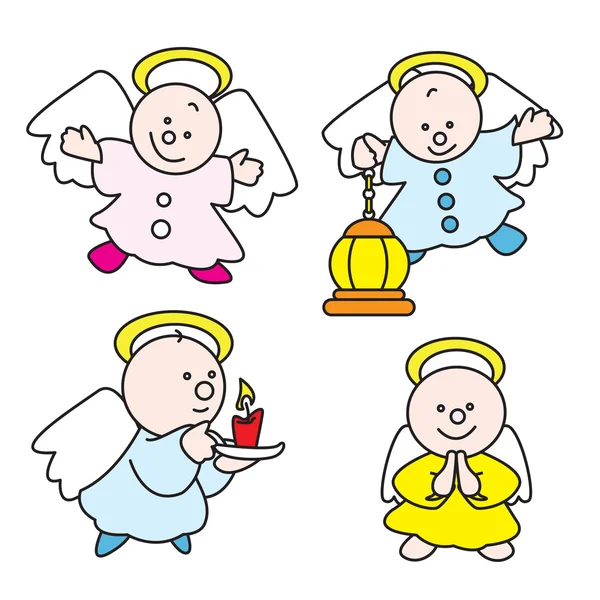 Cute little angels 2009 C — Stock Vector