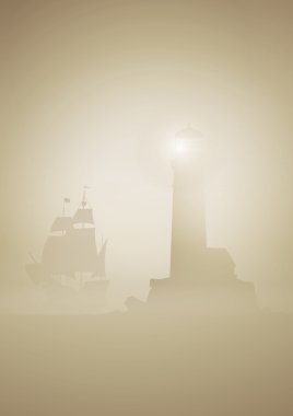 Kalyon ve deniz feneri