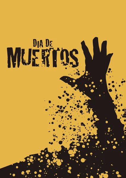 Día de la mano muerta — Vector de stock