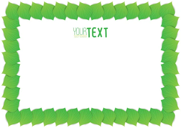 Background text leaves v4 — Stock Vector
