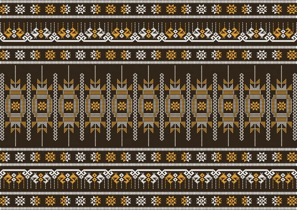 絹の布の茶色とオレンジのパターン — ストックベクタ