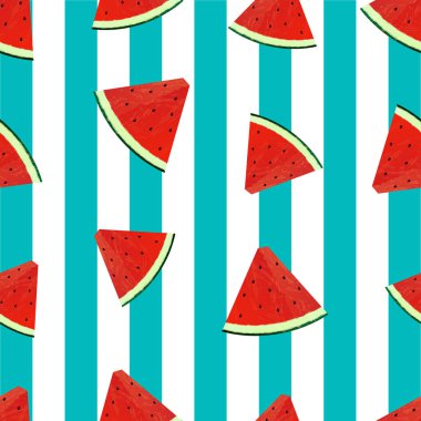 Yaz Karpuzu Kusursuz Desen Tasarımı Arkaplanı